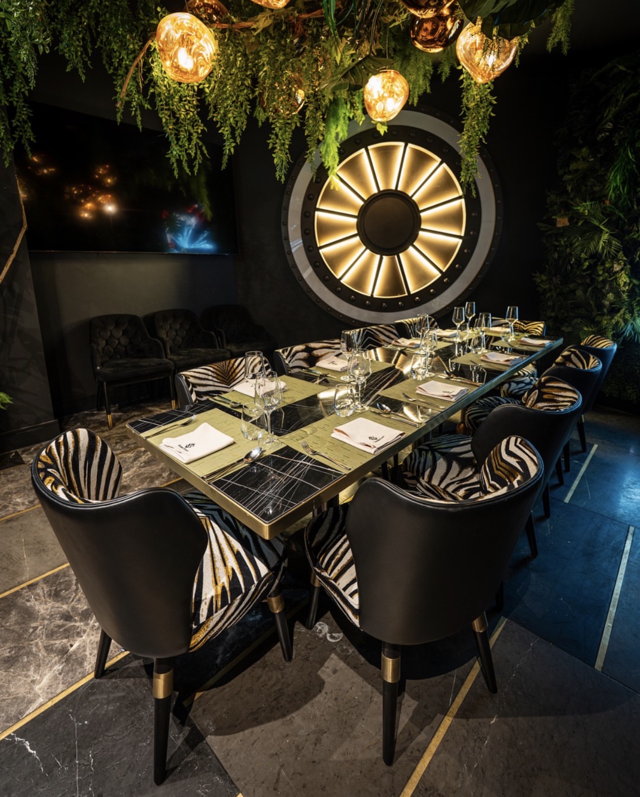 VIP dining area at Shere Khan restaurant Enfield EN3