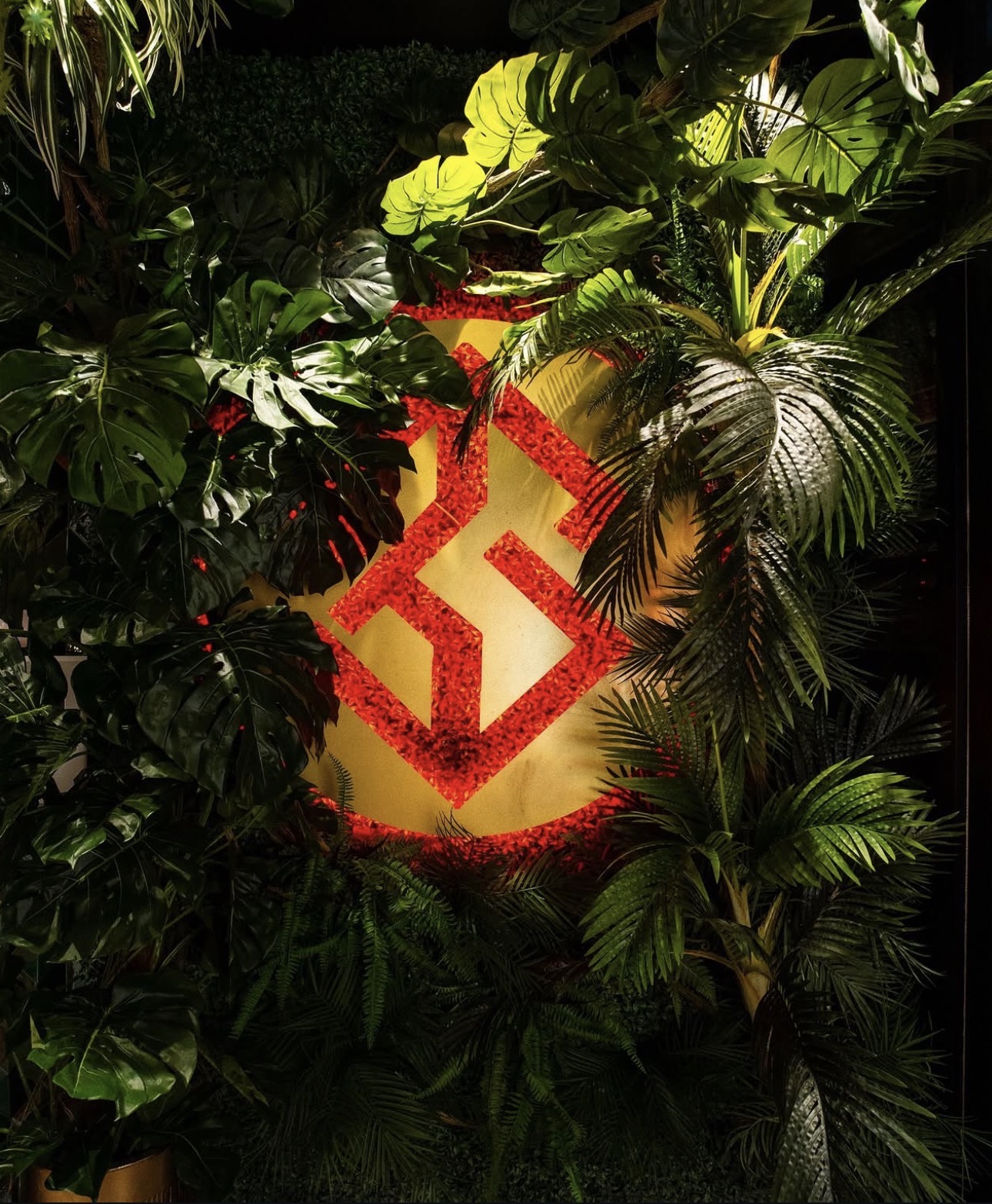 Shere Khan Restaurant Christmas — jungle-luxe interior with festive lighting in Enfield